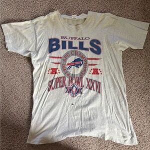 Vintage Buffalo Bills Super Bowl XXVI Heather Grey T-Shirt